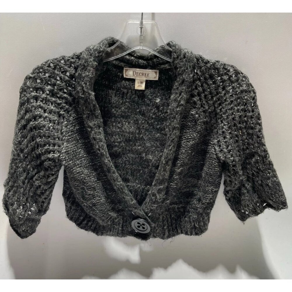 Decree Black Single Button Cardigan Women's Size Small